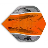 Masquedardos Pentathlon Flights Silver Edge Orange Pnt0190