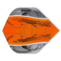 Masquedardos Pentathlon Flights Silver Edge Orange Pnt0190