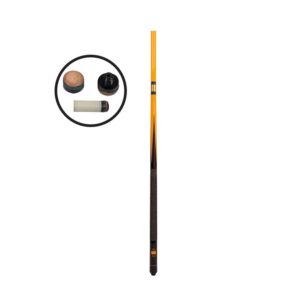 Masquedardos Ramin Billiard Cue 2 Pieces Hwood Yellow 9 Ball 539g 5542.091.539g