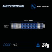 Masquedardos Dardos Winmau Andy Fordham 24gr 90%