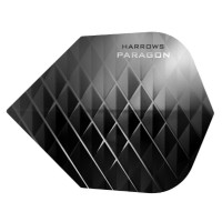 Masquedardos Feathers Harrows Darts Flights Paragon Black and Grey 7604