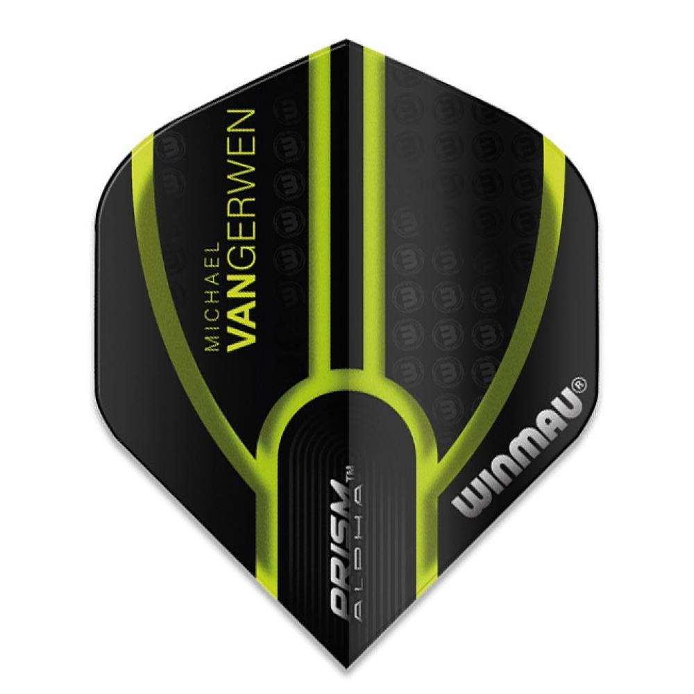 Masquedardos # Feathers Winmau Darts Prism # Mvg Black Green #