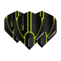 Masquedardos # Feathers Winmau Darts Prism # Mvg Black Green #