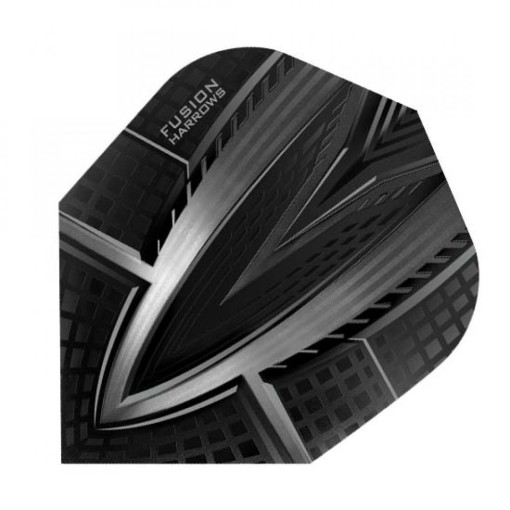 Masquedardos Feathers Harrows Darts Flights Fusion Black and Grey 4402.