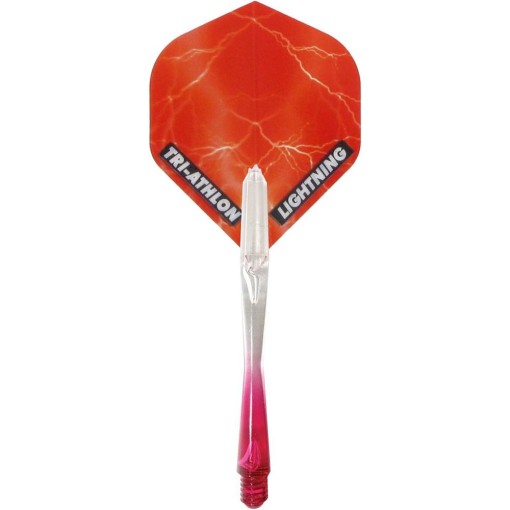 Masquedardos Sistema Cañas + Pluma Mckicks Thunder Lightning Red Flight Shaft Set Mk-35101