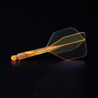 Masquedardos Пера Condor Axe Shape Neon Оранжев дълъг 33.5mm Вие тримата.