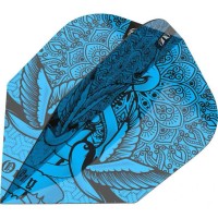 Masquedardos Feathers Target Darts Flights Ink Pro Blue No. 6 and Shape 335450