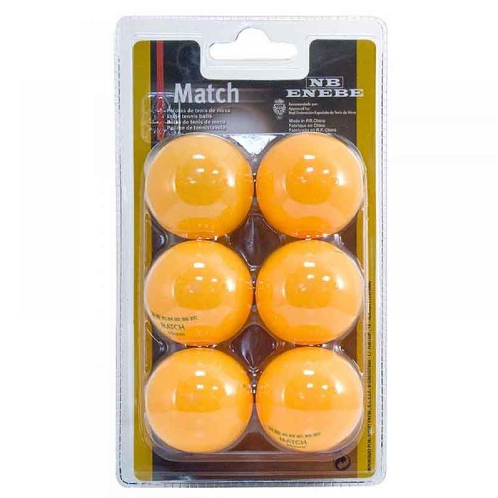 Masquedardos Blister 6 Pelotes Ping Pong Enebe Match Orange 845506