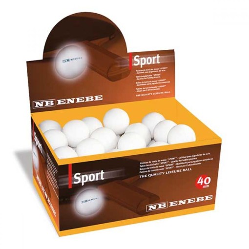 Masquedardos Caja 60 Pelotas Ping Pong Enebe Sport Blancas 845501