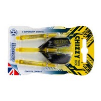 Masquedardos Twin Pack Harrows Supergrip Chizzy Yellow Közepes 47 mm-es repülések