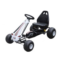 Masquedardos Carro de pedal Go Kart para crianças branco Gk0091