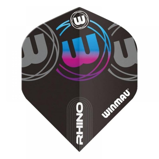 Masquedardos Plumas Winmau Darts Rhino Black Grey Blue 6905.226