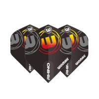 Masquedardos Feathers Winmau Darts Rhino black grey orange standard 6905.227