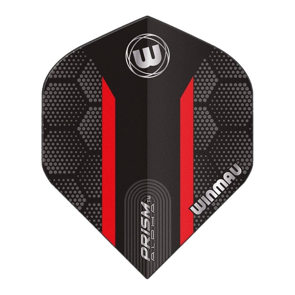 Masquedardos Winmau Dardos Prisma Alfa Preto Vermelho Hexágono Padrão 6915.182 Vôos