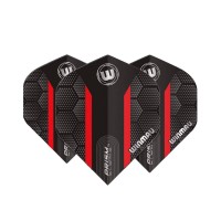 Masquedardos Winmau Dardos Prisma Alfa Preto Vermelho Hexágono Padrão 6915.182 Vôos