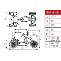 Masquedardos Pedal tractor Berg Case I Bfr Be07.11.02.00