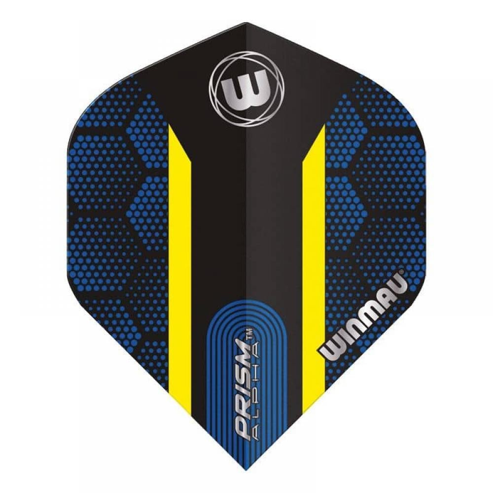 Masquedardos Winmau Darts Prism Alpha Blue Yellow Hexagon 6915.183 Zboruri