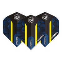 Masquedardos # Feathers Winmau Darts Prism Alpha Blue Yellow Hexagon 6915.183