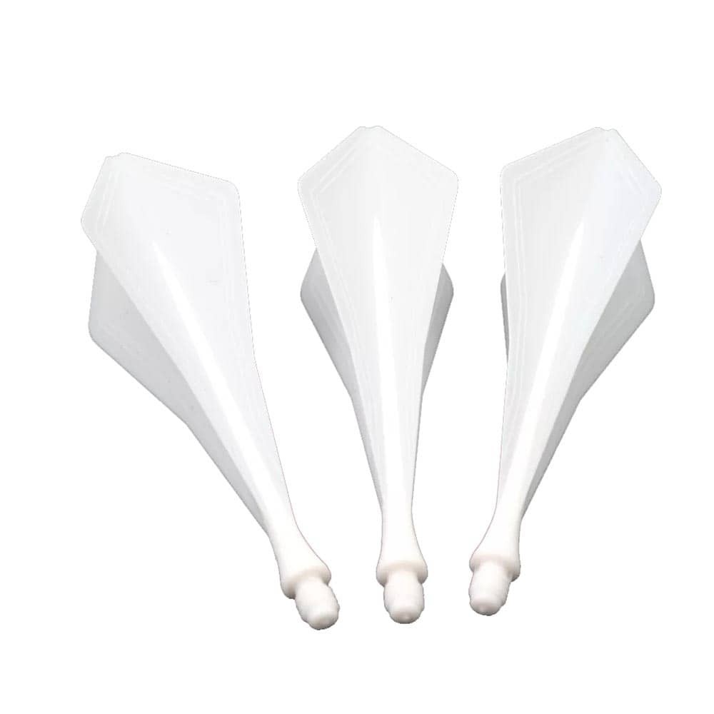 Masquedardos Plumas Flights Darts Cuesoul Tero Ak8 Diamond Shape Blanco  Cs-ak8-2zs