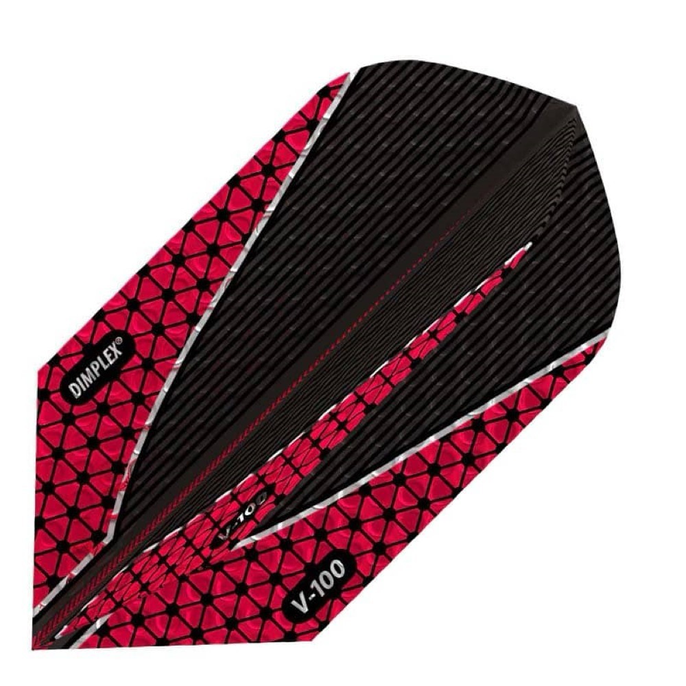 Masquedardos Pluma Dardos Viper Dimplex Darts Flüge Slim Red Black 30-9106