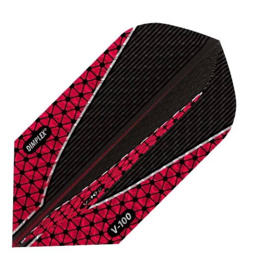 Masquedardos Feather Dart Viper Dimplex Darts Flights Slim Red Black 30 to 9106