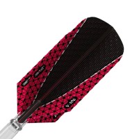 Masquedardos Feather Dart Viper Dimplex Darts Flights Slim Red Black 30 to 9106