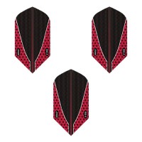 Masquedardos Feather Dart Viper Dimplex Darts Flights Slim Red Black 30 to 9106