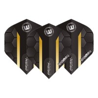 Masquedardos Winmau Darts Prism Alpha Black Gold Hexagon 6915.185 Letky