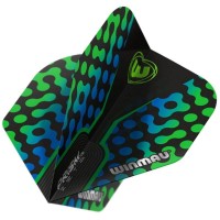 Masquedardos # Feathers Winmau Darts Prism Zeta Black Green Blue 6915.309