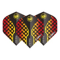 Masquedardos # Feathers Winmau Darts Prism Zeta Black Yellow Red 6915.308 # You know what I mean