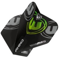 Masquedardos # Feathers Winmau Darts Rhino black grey green 6905.225