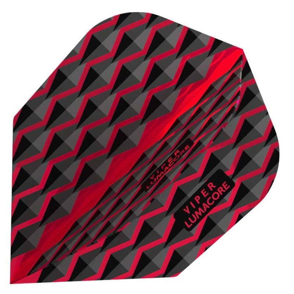 Masquedardos Pluma Dardos Viper Flüge Lumacore Standard Red Black 30-6202