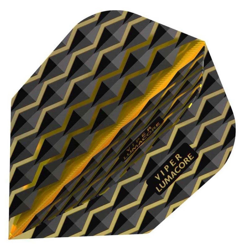 Masquedardos Feather Dart Viper Flights Lumacore standard yellow black 30-6200