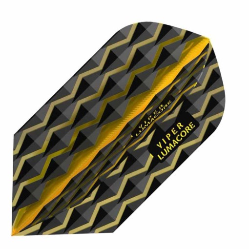 Masquedardos Feather Dart Viper Flights Lumacore Slim yellow black 30-6250