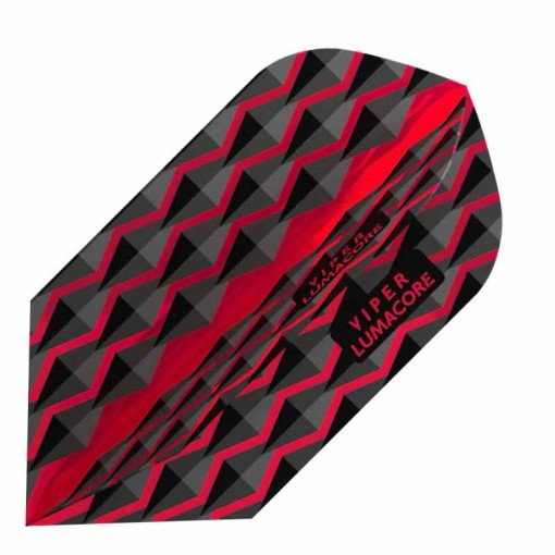 Masquedardos Feather Dart Viper Flights Lumacore Slim Red and Black 30-6252