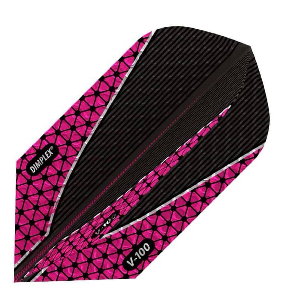 Masquedardos Pluma Dardos Viper Dimplex Darts Flights Slim Pink preto 30-9109