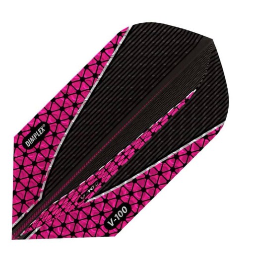 Masquedardos Dárkové pero Viper Dimplex Darts Flights Slim Pink Černý 30-9109