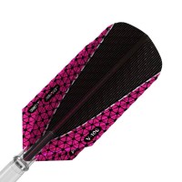 Masquedardos Dárkové pero Viper Dimplex Darts Flights Slim Pink Černý 30-9109