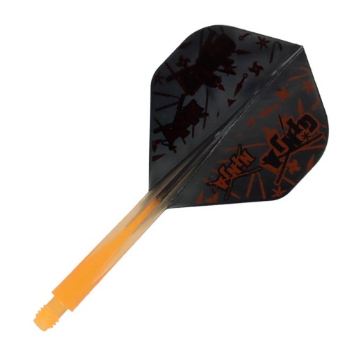 Masquedardos Plumas Condor Axe Standard Matt Campbell Ginja Ninja M 27.5mm 3 Uds. Naranja Neon