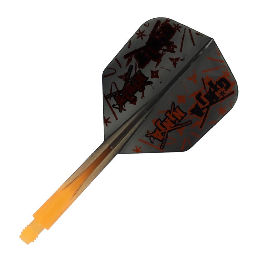 Masquedardos Plumas Condor Axe Shape Matt Campbell Ginja Ninja S 21.5mm 3 Uds. Naranja Neon