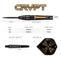 Masquedardos Dardos Mission Crypt M1 Black & Gold Pvd 90 % 22gr M001080