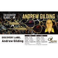 Masquedardos Darte Cosmo Darts Discovery Label Andrew Gilding 90% 24g