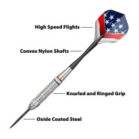 Masquedardos Dardo Fat Cat Darts Support Our Troops Nickel 23gr 22-2075-23