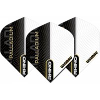 Masquedardos # Feathers Winmau Darts Standard Rhino Pallatium Black white #