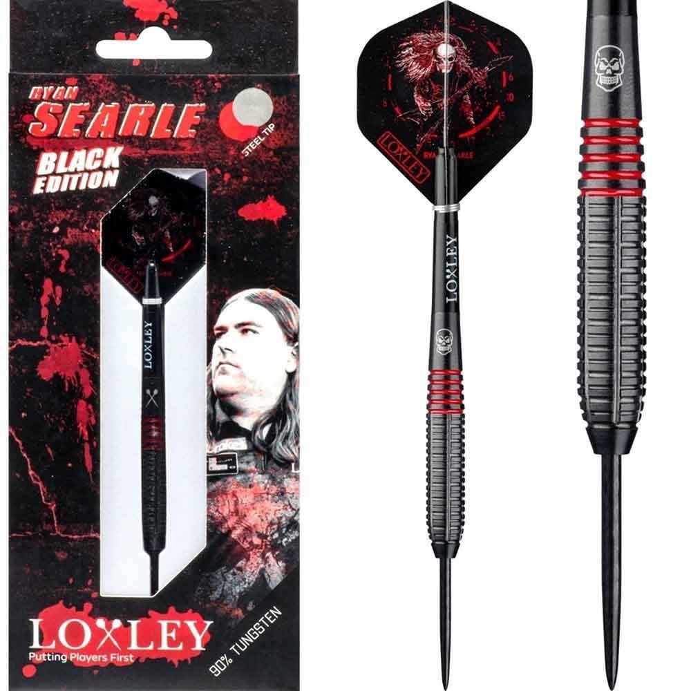 Masquedardos Dardo Loxley Darts Ryan Searle Nero 32g 90% Punta Acciaio