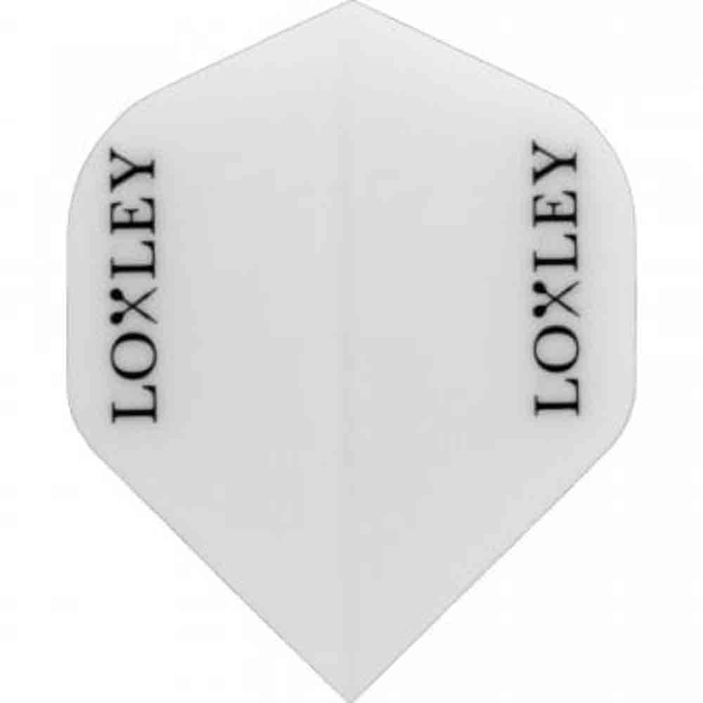 Masquedardos Plumas Loxley  Darts Blanca Logo Estandar No2