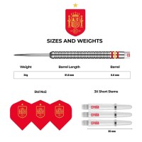 Masquedardos Darts Licență oficială de fotbal Spania Tungsten 24g D1427