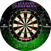 Masquedardos Körbe Mission Dartboard játékos Martin Lukeman Su227