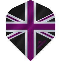 Masquedardos Feathers Mission Darts No 2 Std Alliance Union Jack black purple F3085