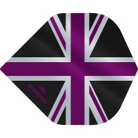 Masquedardos Feathers Mission Darts No 2 Std Alliance Union Jack black purple F3085